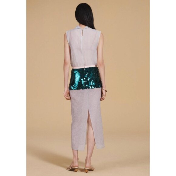 NEW Zara | Contrast Sequined Midi Skirt - Picture 2 of 15